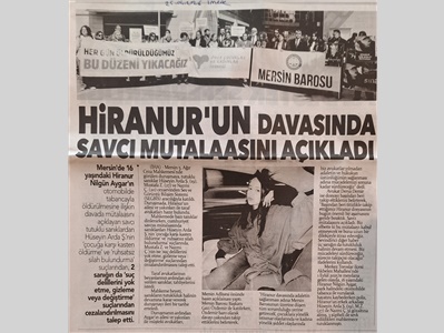 Hiranur için adalet çağrısı