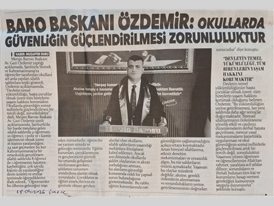 5 Nisan Avukatlar Günü Plaket Töreni