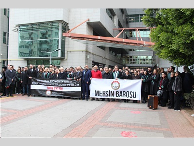 MERSİN BAROSU: “BU BİR MESLEK MESELESİ DEĞİL, HUKUKUN YAŞAMA MESELESİDİR”